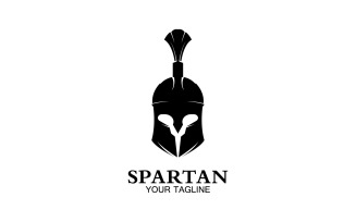Spartan helmet gladiator icon logo vector v32