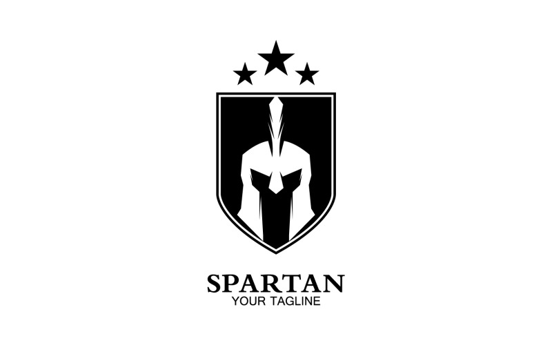 Spartan helmet gladiator icon logo vector v33 Logo Template