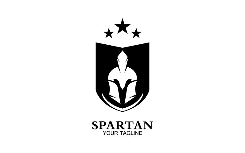 Spartan helmet gladiator icon logo vector v35 Logo Template