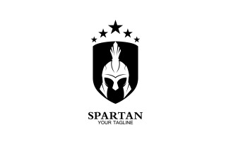 Spartan helmet gladiator icon logo vector v36