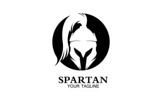 Spartan helmet gladiator icon logo vector v41