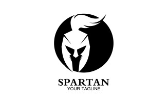 Spartan helmet gladiator icon logo vector v42