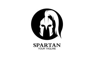 Spartan helmet gladiator icon logo vector v43