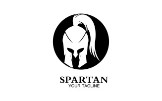 Spartan helmet gladiator icon logo vector v45