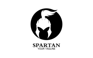 Spartan helmet gladiator icon logo vector v46