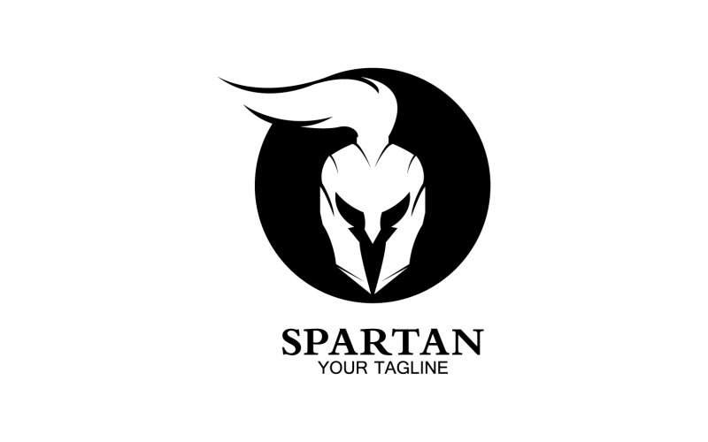 Spartan helmet gladiator icon logo vector v47 Logo Template