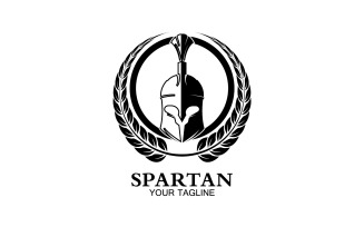 Spartan helmet gladiator icon logo vector v49
