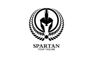 Spartan helmet gladiator icon logo vector v51