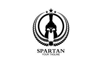 Spartan helmet gladiator icon logo vector v52