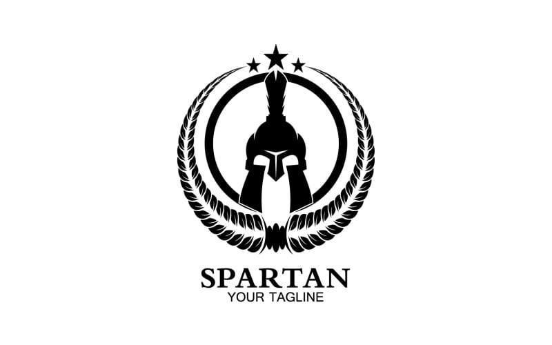 Spartan helmet gladiator icon logo vector v52 Logo Template