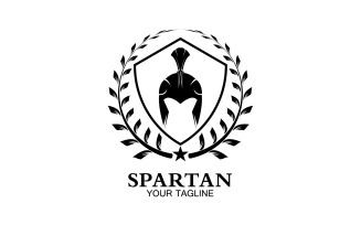 Spartan helmet gladiator icon logo vector v53