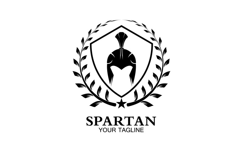 Spartan helmet gladiator icon logo vector v53 Logo Template