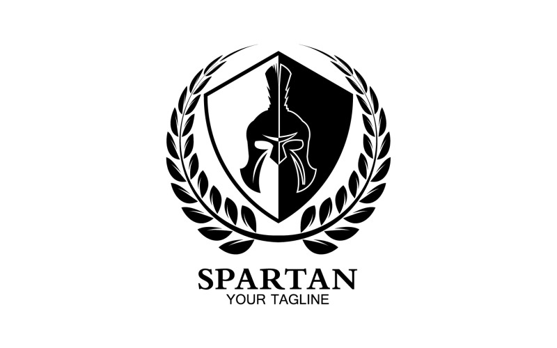 Spartan helmet gladiator icon logo vector v54 Logo Template