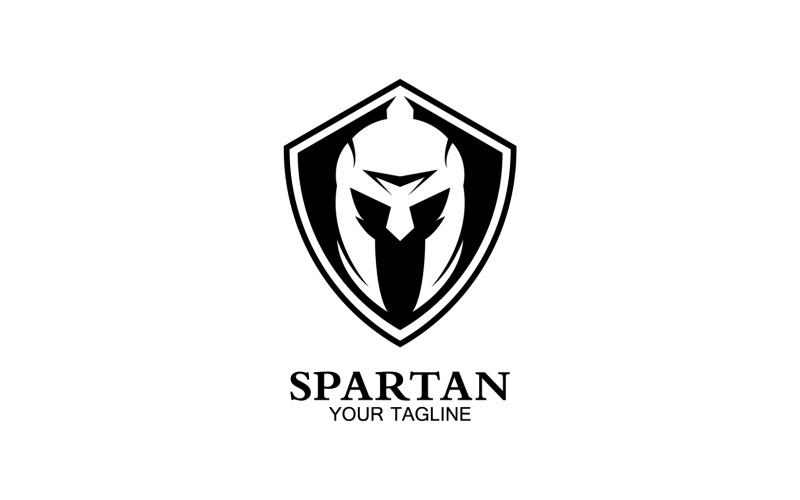 Spartan helmet gladiator icon logo vector v57 Logo Template