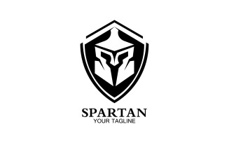 Spartan helmet gladiator icon logo vector v61