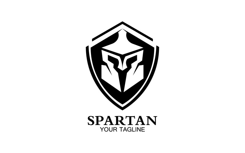 Spartan helmet gladiator icon logo vector v61 Logo Template