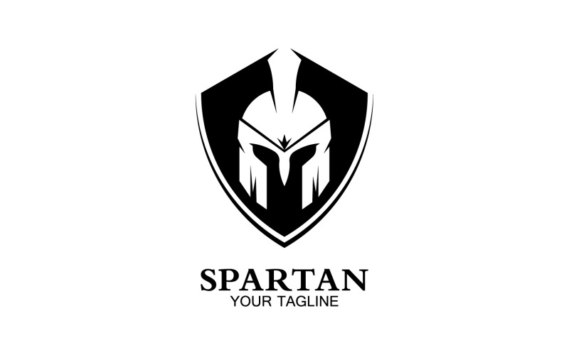 Spartan helmet gladiator icon logo vector v62 Logo Template