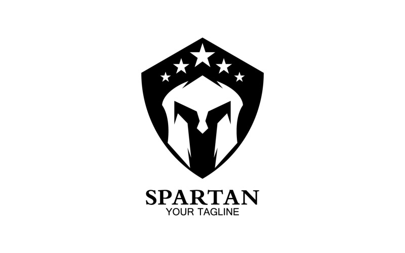 Spartan helmet gladiator icon logo vector v63 Logo Template