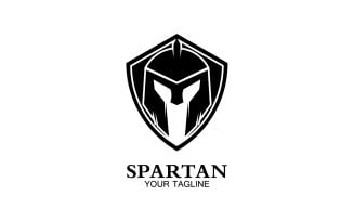 Spartan helmet gladiator icon logo vector v64