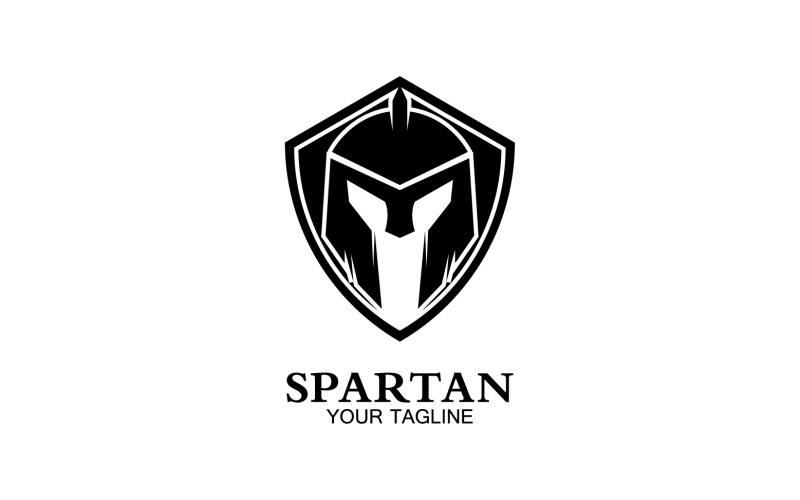 Spartan helmet gladiator icon logo vector v64 Logo Template