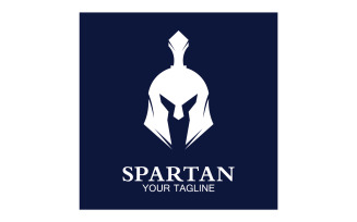 Spartan helmet gladiator icon logo vector v9