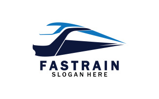 Faster train transportation icon logo v11