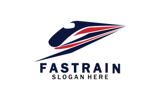 Faster train transportation icon logo v16
