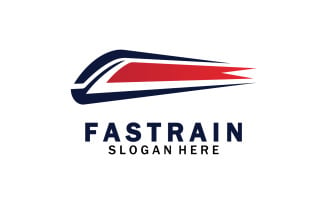 Faster train transportation icon logo v17