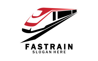 Faster train transportation icon logo v1