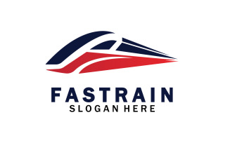 Faster train transportation icon logo v20