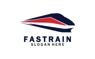 Faster train transportation icon logo v24