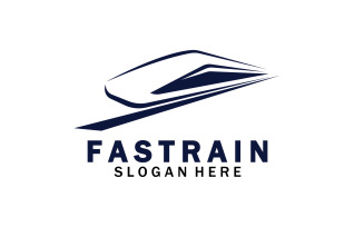 Faster train transportation icon logo v28