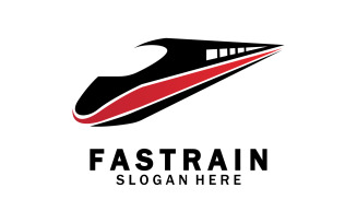 Faster train transportation icon logo v2