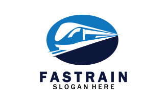 Faster train transportation icon logo v30