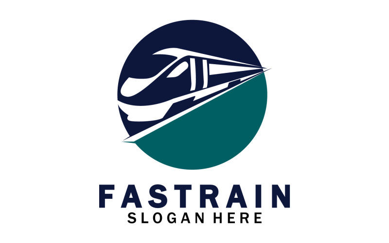 Faster train transportation icon logo v35 Logo Template