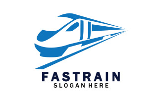Faster train transportation icon logo v3