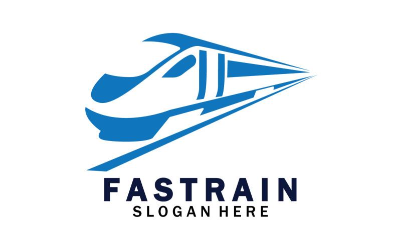 Faster train transportation icon logo v3 Logo Template