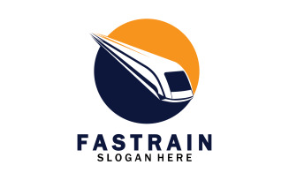 Faster train transportation icon logo v40