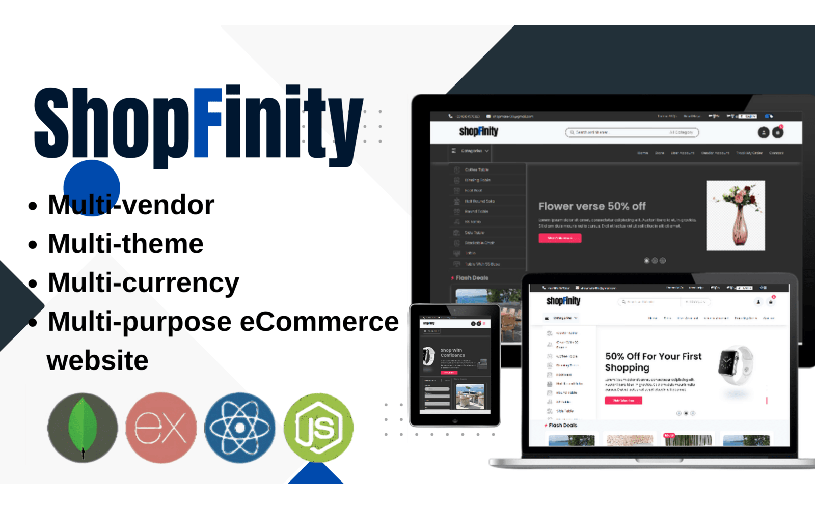 ShopFinity multipurpose eCommerce website