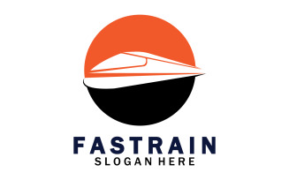 Faster train transportation icon logo v39