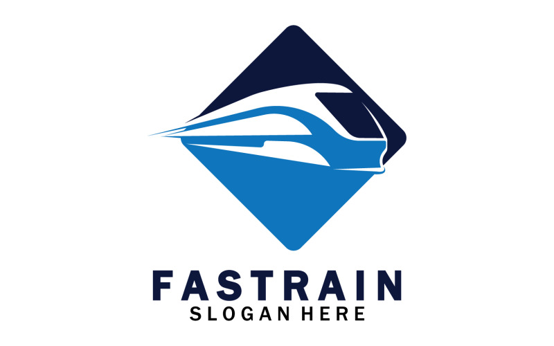 Faster train transportation icon logo v43 Logo Template