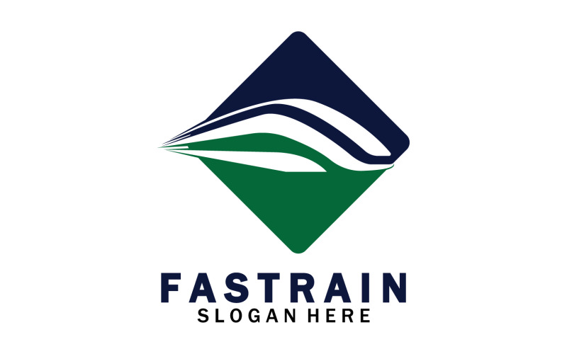 Faster train transportation icon logo v47 Logo Template