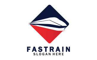 Faster train transportation icon logo v48