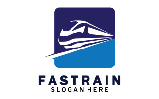 Faster train transportation icon logo v50