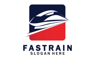 Faster train transportation icon logo v51