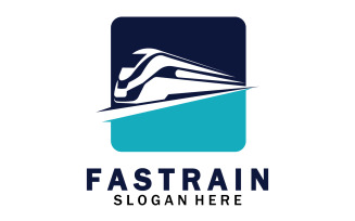 Faster train transportation icon logo v55
