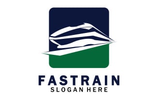 Faster train transportation icon logo v56