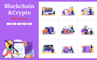 M416_ Blockchain & Crypto Illustration Pack