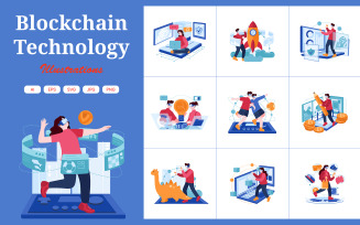 M423_ Blockchain Technology Illustration Pack