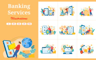 M428_Banking Services Illustration Pack
